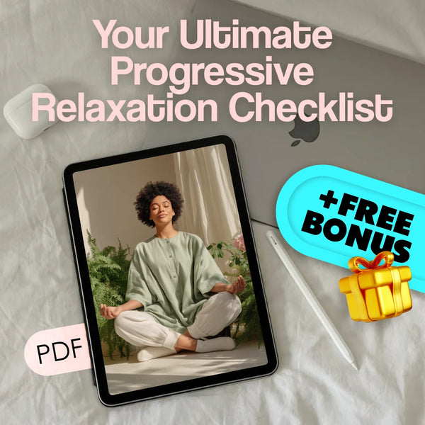 Your Ultimate Progressive Relaxation Checklist – Printable Progressive Relaxation Meditation Guide, Digital Checklist for Daily Mindfulness Practice