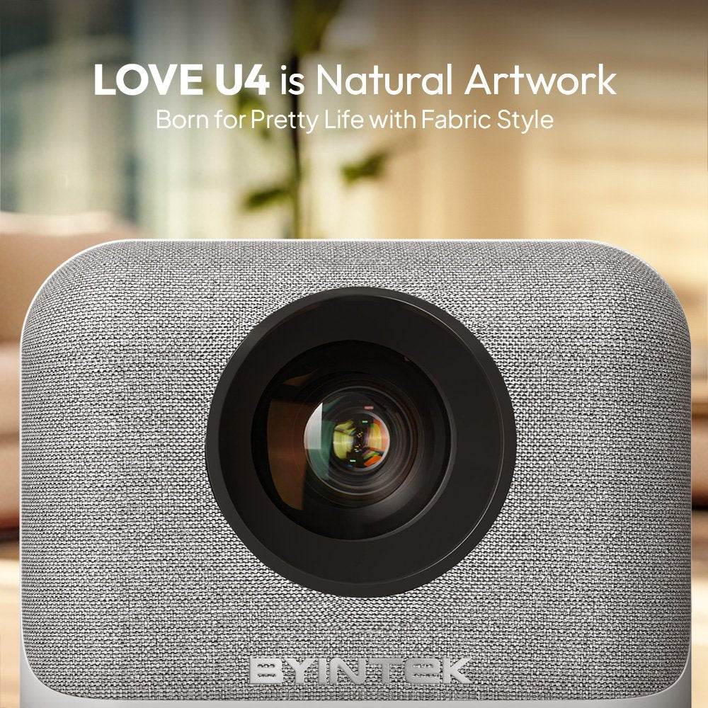 Portable Mini Projector with Auto Focus & WiFi - 200" 4K Support