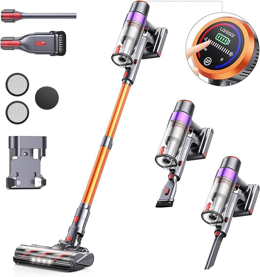 450W Cordless Handheld Vacuum Cleaner with Touch Screen & Detachable Battery