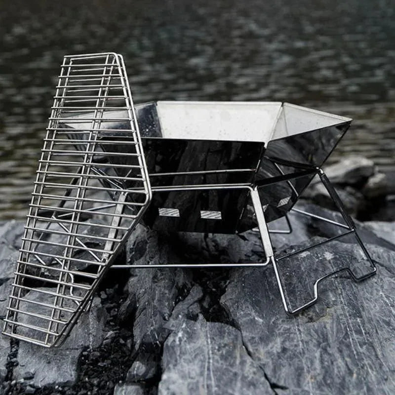 DSARD Portable Stainless Steel Hexagonal BBQ Grill - DSARD