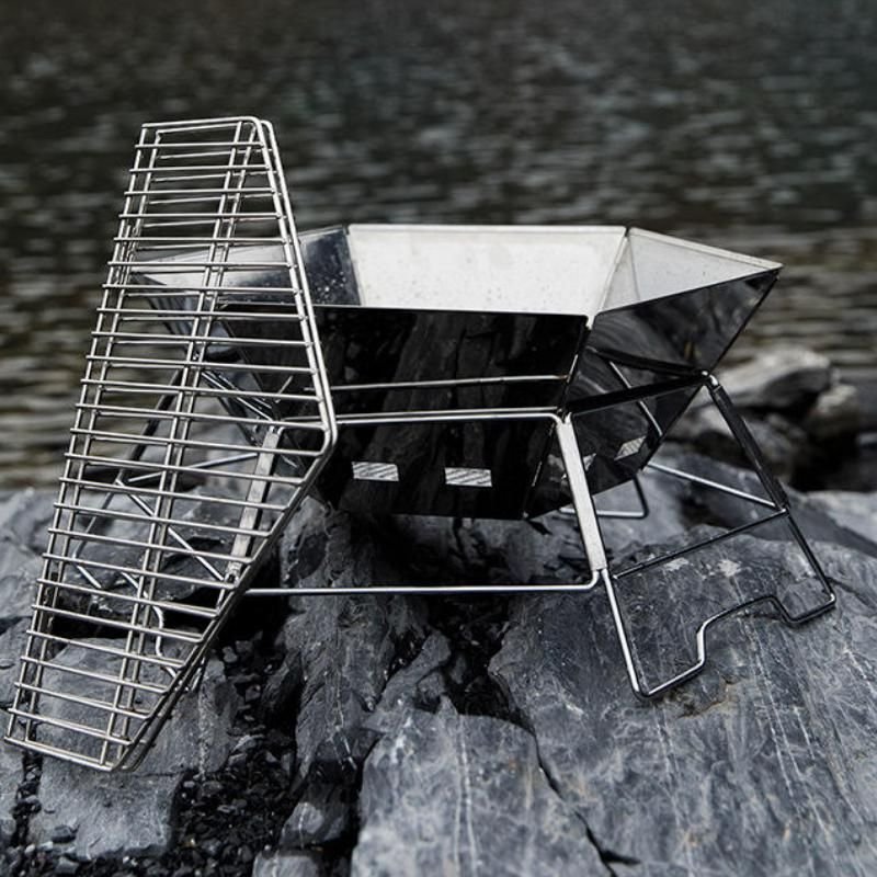 DSARD Portable Stainless Steel Hexagonal BBQ Grill