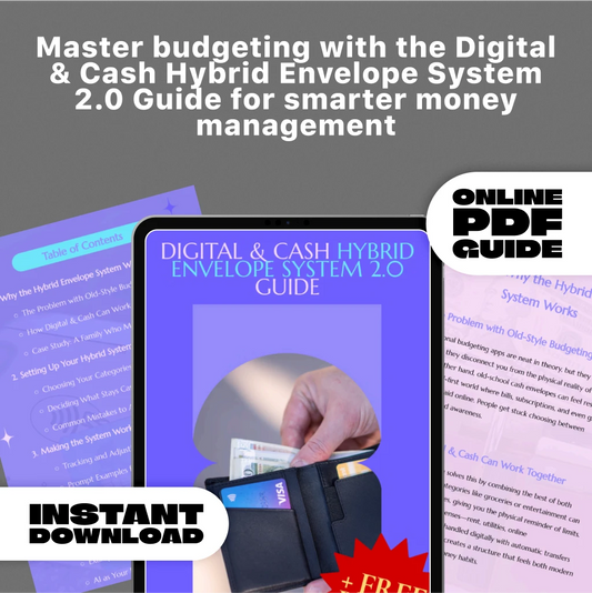Digital & Cash Hybrid Envelope System 2.0 Guide – Budget Smarter, Save Better with This Practical eBook