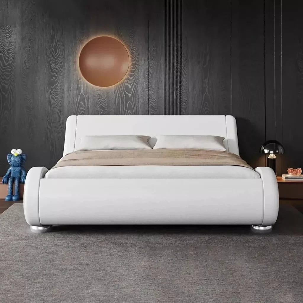 Adjustable Ergonomic Sled Bed Frame with Modern Padded Platform - DSARD - DSARD