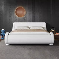 Adjustable Ergonomic Sled Bed Frame with Modern Padded Platform - DSARD - DSARD