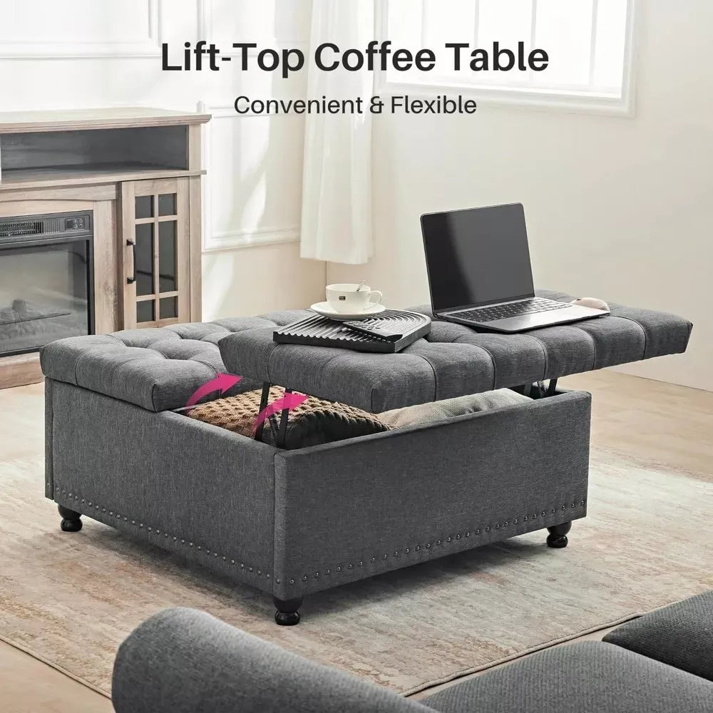 Large Square Storage Ottoman Bench - DSARD