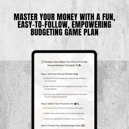 Budget Like a Boss: Your Fun & Friendly Money Mastery Checklist | Digital Budgeting Guide | How to Make a Budget Plan Printable