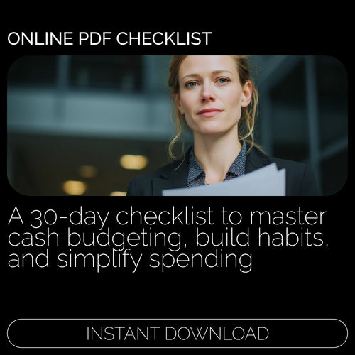 The Cash Confidence Checklist: Your 30-Day Guide to Mastering the Paper Budget Life | Printable Budget Planner | Cash Envelope System | Cash-Only Budget System | Financial Wellness Checklist
