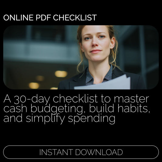 The Cash Confidence Checklist: Your 30-Day Guide to Mastering the Paper Budget Life | Printable Budget Planner | Cash Envelope System | Cash-Only Budget System | Financial Wellness Checklist