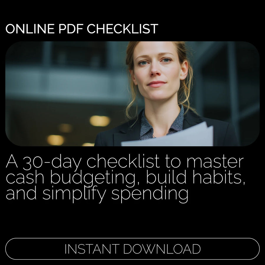 The Cash Confidence Checklist: Your 30-Day Guide to Mastering the Paper Budget Life | Printable Budget Planner | Cash Envelope System | Cash-Only Budget System | Financial Wellness Checklist