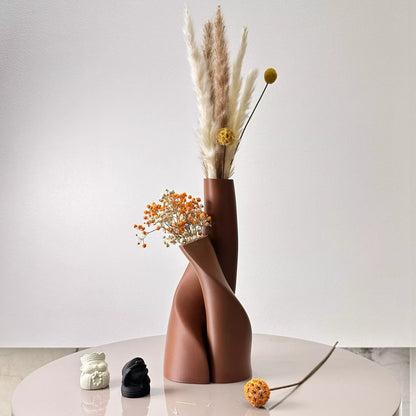 Creative 2-Piece Shaped Double Vase Set