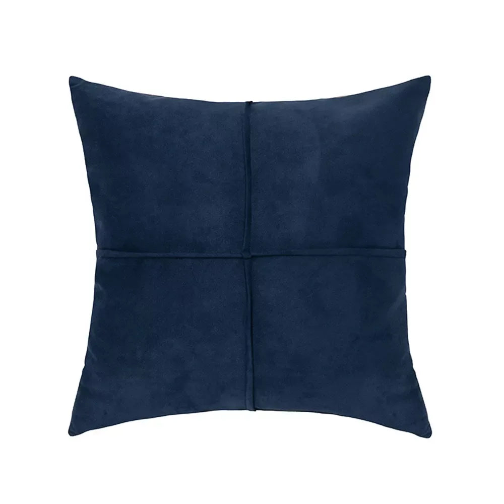 Faux Suede Cross Stitch Decorative Throw Pillow Cover for Sofa, Bed & Couch - DSARD