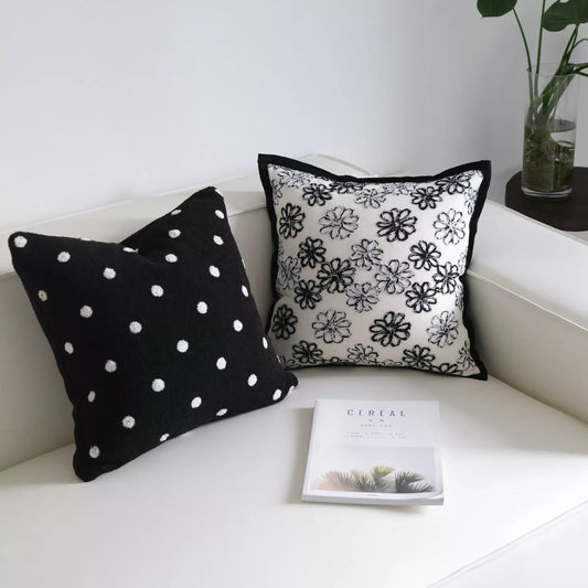 Modern Round Dot Throw Pillow Covers | 18×18 Inch