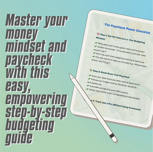 The Paycheck Power Checklist | Budget Your Paycheck Like a Pro | Digital Download for How to Budget Your Paycheck