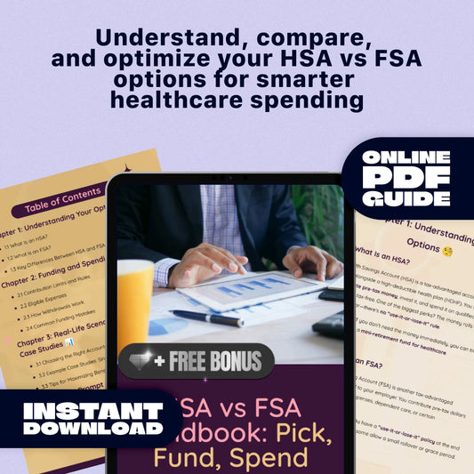 HSA vs FSA Handbook: Pick, Fund, Spend – The Ultimate Guide to Choosing, Funding, and Spending Your HSA & FSA Accounts