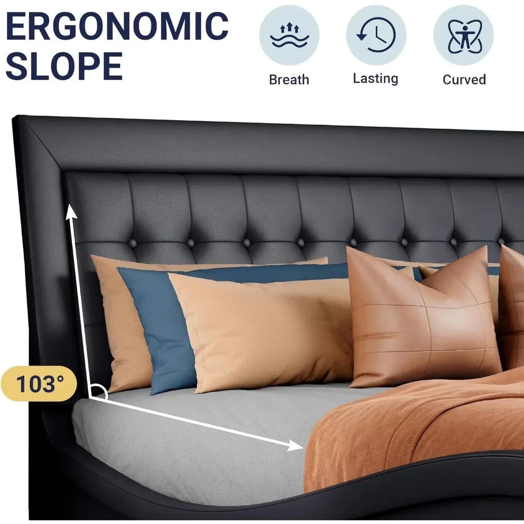 Adjustable Headboard Platform Bed - DSARD - DSARD