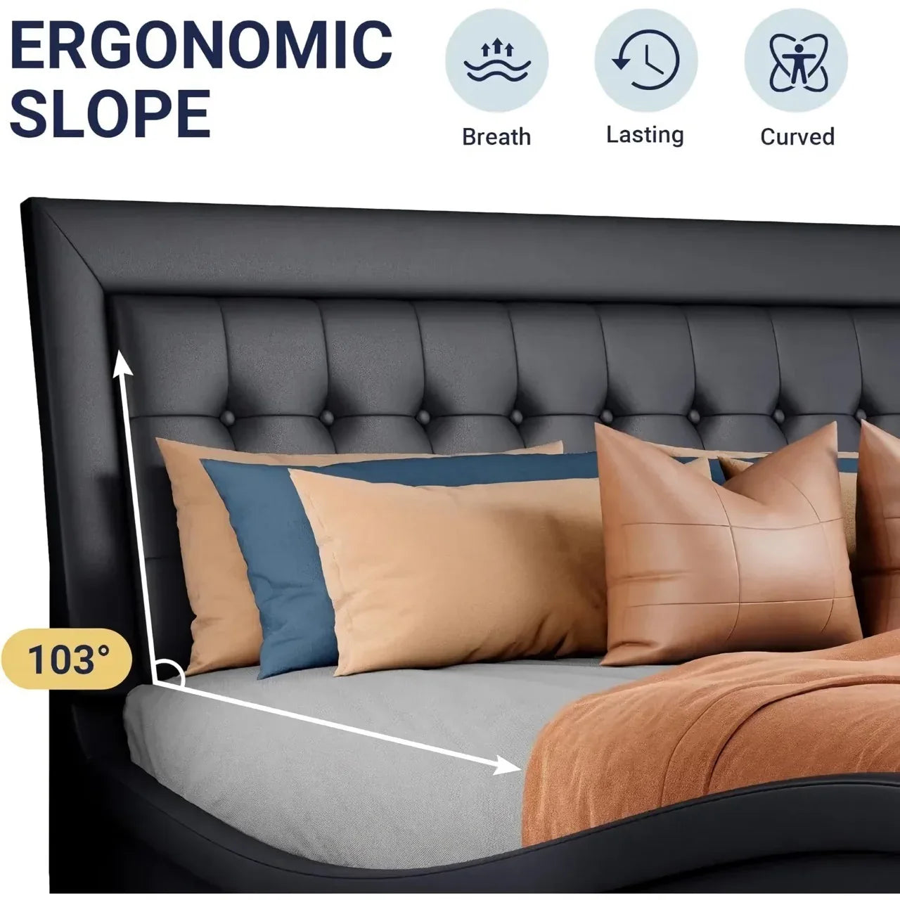 Adjustable Headboard Platform Bed - DSARD - DSARD