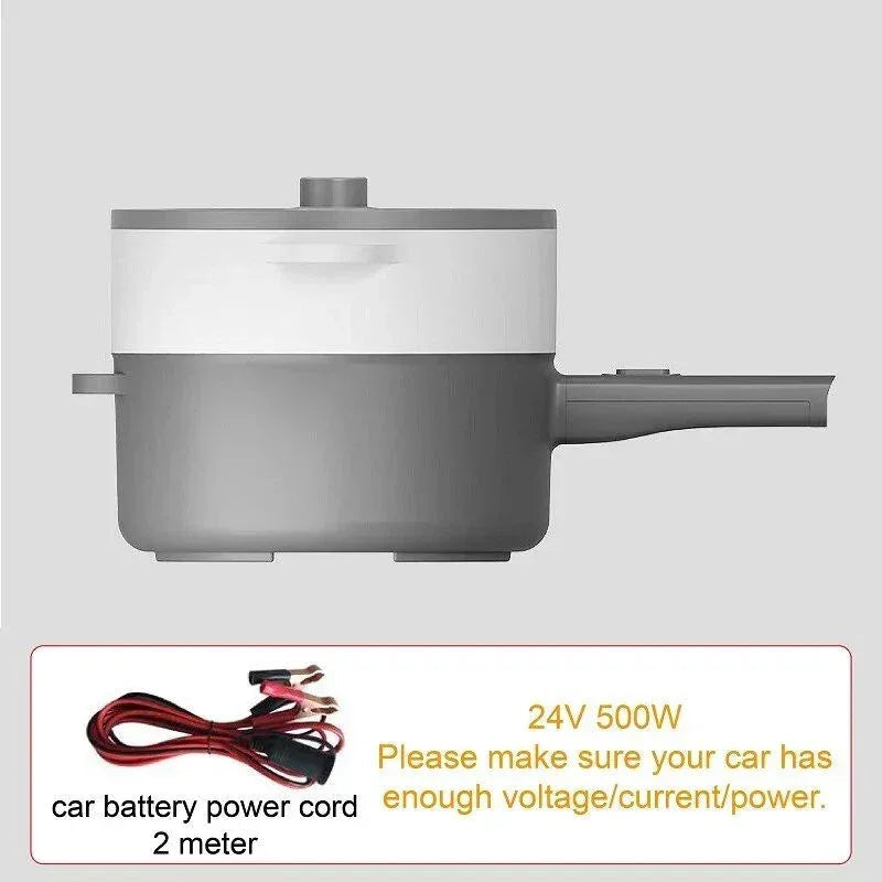 DSARD 24V Portable Electric Hot Pot & Rice Cooker – Multi-Function, High Power, Non-Stick, Travel-Friendly - DSARD
