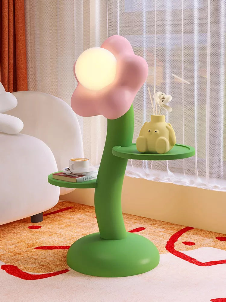 Nordic Style Flower Sculpture Side Table