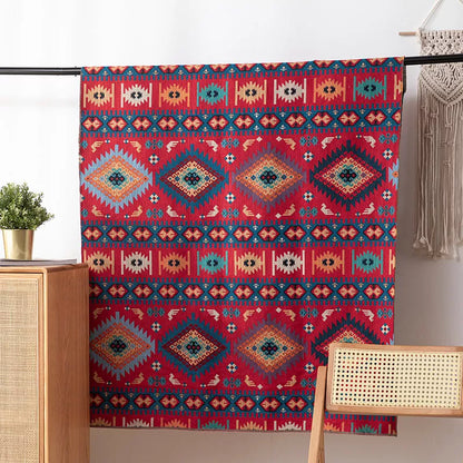 Boho Jacquard Fabric Cloth – Ethnic Style Curtain, Tablecloth & Sofa Cover (59x39in)