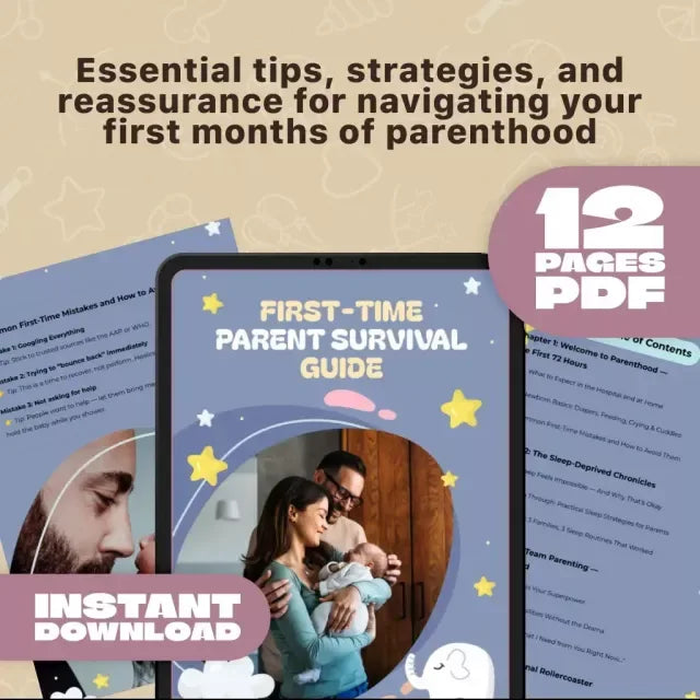 First-Time Parent Survival Guide – Newborn Care, Sleep Tips, Emotional Support & Parenting Strategies Digital Download - DSARD