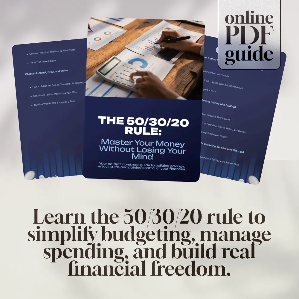 The 50/30/20 Rule: Master Your Money Without Losing Your Mind | Budgeting Guide | Saving Money | 50 30 20 Rule Explained | Digital Download