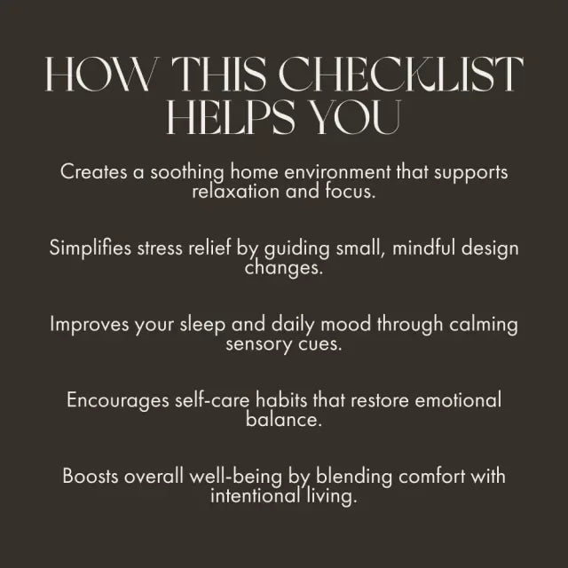 Best Ways to Create a Relaxing Atmosphere Checklist | Printable Home Serenity Guide | Digital Download for Calm & Peaceful Spaces - DSARD
