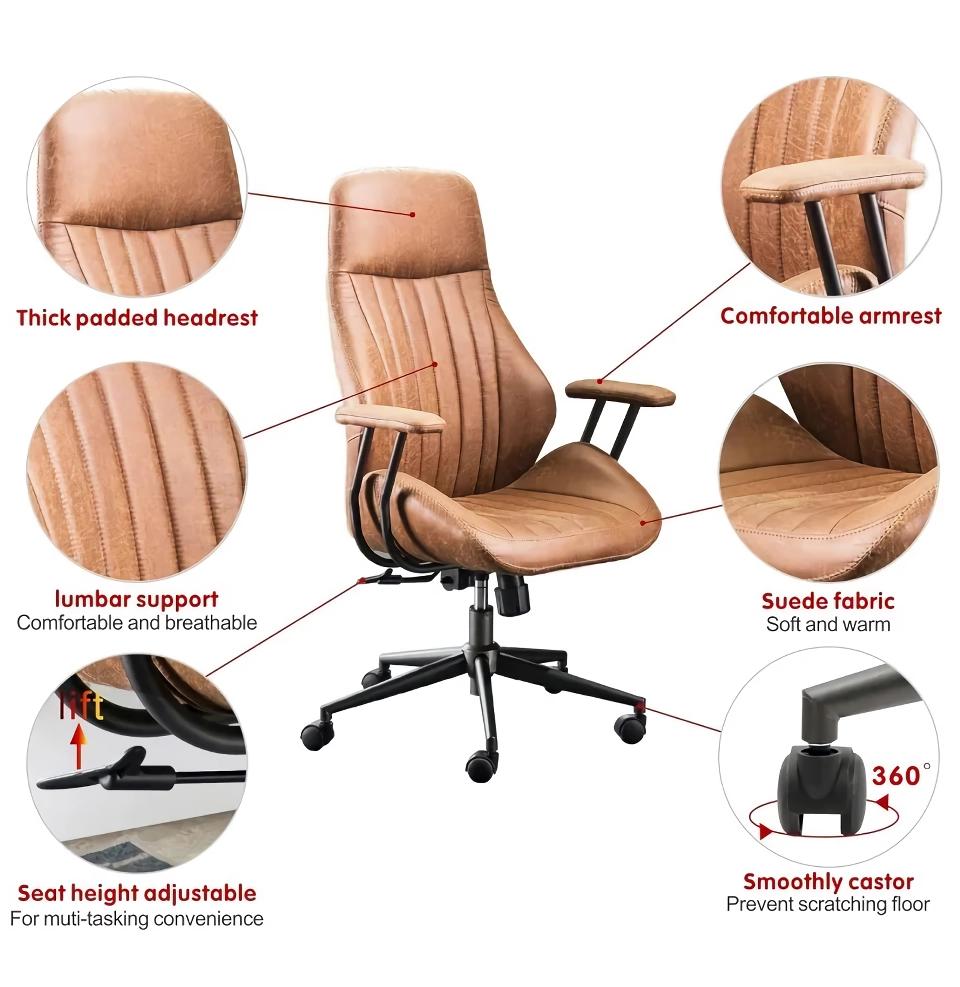 Modern High Back Office Chair with Lumbar Support - DSARD