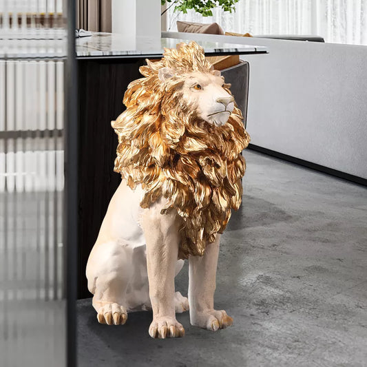 Light Luxury Large Lion Resin Statue