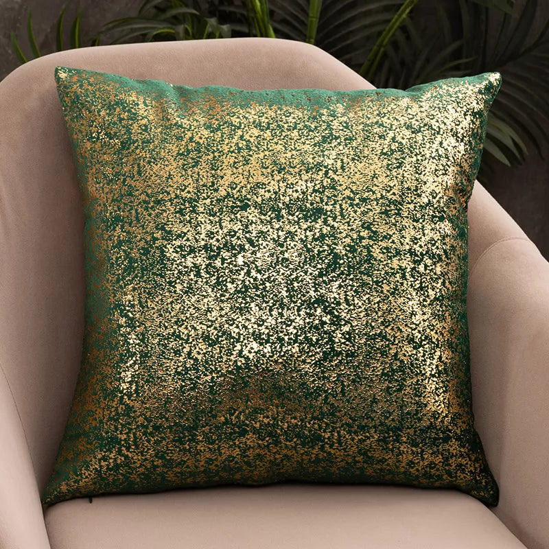Luxury Golden Velvet Cushion Cover 18x18in Decorative Throw Pillow Case