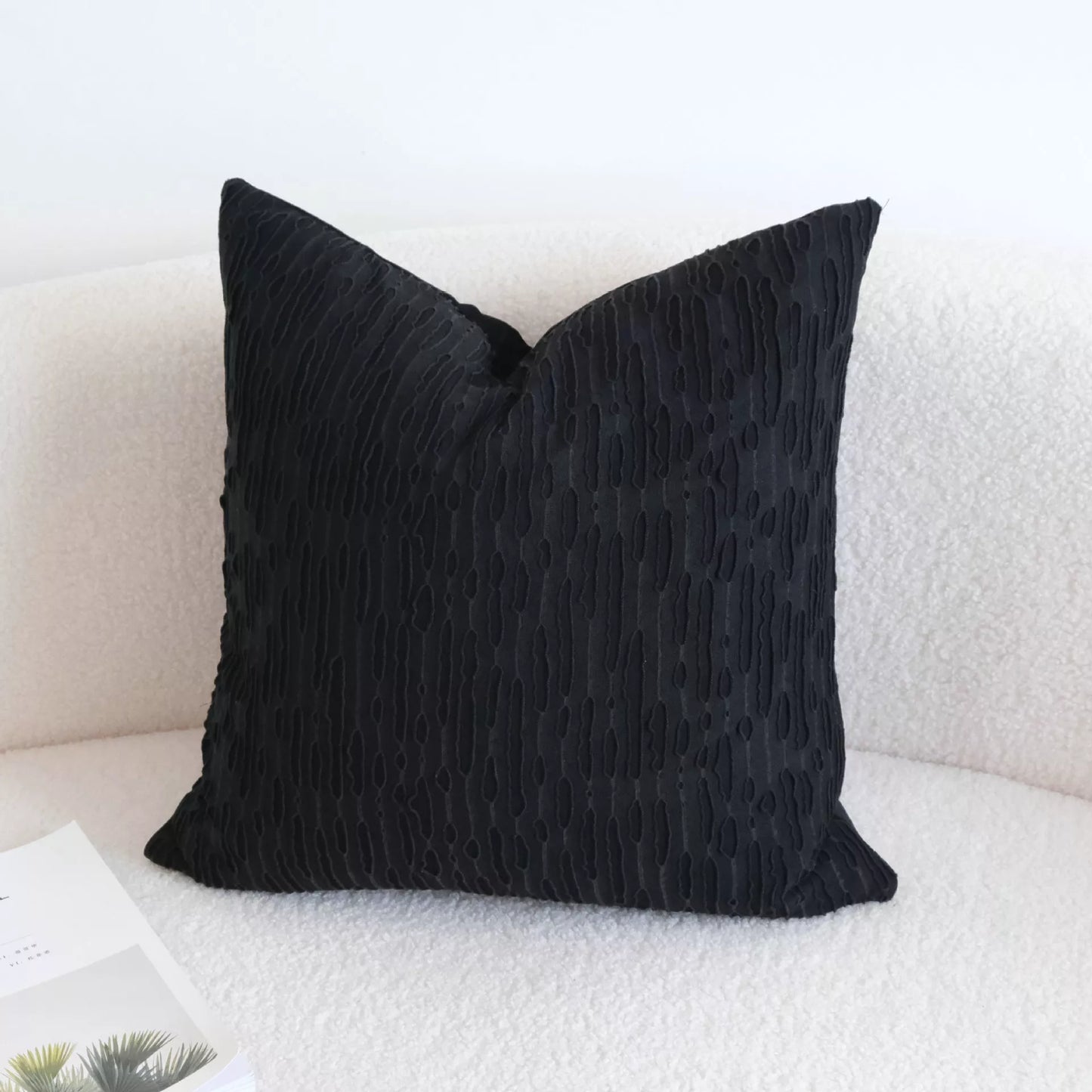 Black & White Hollow Cushion Cover