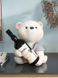Vigorous Bear Wine Rack – Creative Nordic Animal Sculpture for Home Decor
