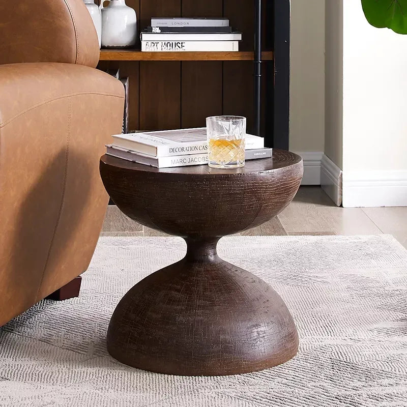 DSARD Wabi-Sabi Style Vintage Hourglass Side Table - DSARD