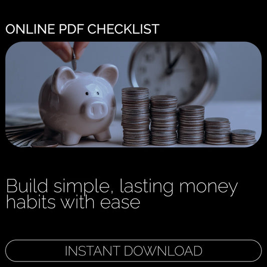 Your Fun & Simple Roadmap to Money Habits That Stick | Saving Money Habits Guide, Budgeting Planner, Financial Wellness eBook, Digital Download