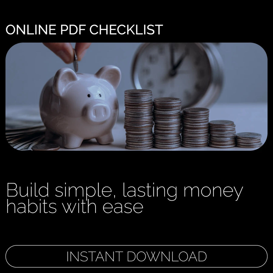 Your Fun & Simple Roadmap to Money Habits That Stick | Saving Money Habits Guide, Budgeting Planner, Financial Wellness eBook, Digital Download