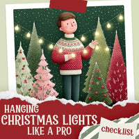 Hanging Christmas Lights Like a Pro | Printable Holiday Decorating Guide | Christmas Tree Lights Checklist | Festive Home Decor eBook | Digital Download - DSARD