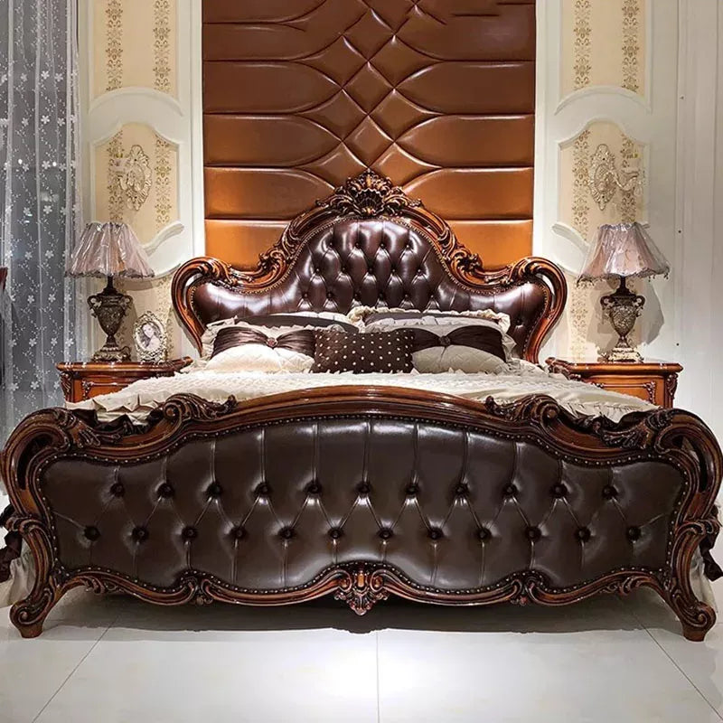 Luxury Aesthetic Wood Master Bed Frame for Queen and King Size Beds - DSARD