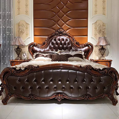 Luxury Aesthetic Wood Master Bed Frame for Queen and King Size Beds - DSARD