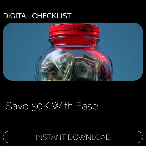 The 50K in 12 Months Action Checklist – Printable Savings Planner, Finance Tracker, Digital Budget Checklist for Reaching $50K Fast | how to save 50k in a year calculator