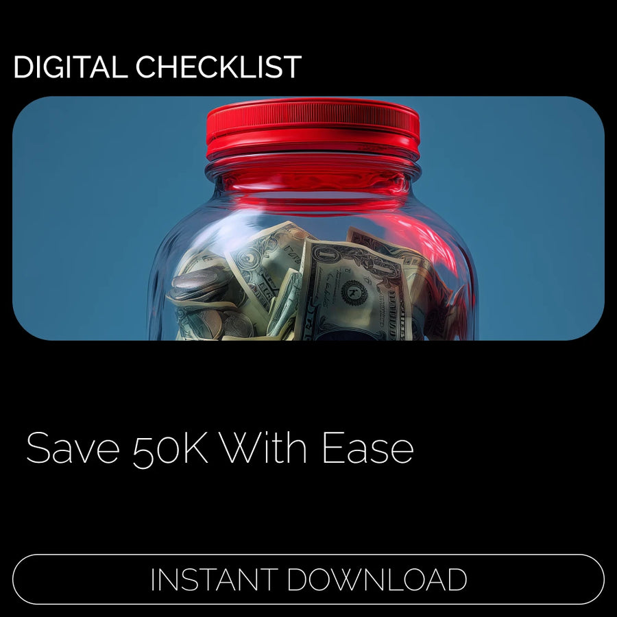 The 50K in 12 Months Action Checklist – Printable Savings Planner, Finance Tracker, Digital Budget Checklist for Reaching $50K Fast | how to save 50k in a year calculator