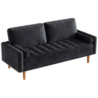 59 Inches Velvet Love Seat Sofa with Pillows - DSARD - DSARD