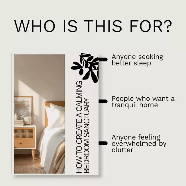 How to Create a Calming Bedroom Sanctuary – eBook Guide to Relaxing Bedroom Design, Decluttering Tips, Soothing Color Palettes, Lighting & Aromatherapy Ideas for a Peaceful Sleep Space