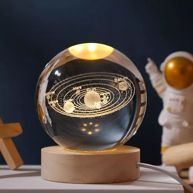 Colorful Galaxy Astronaut Crystal Ball Ornament - DSARD