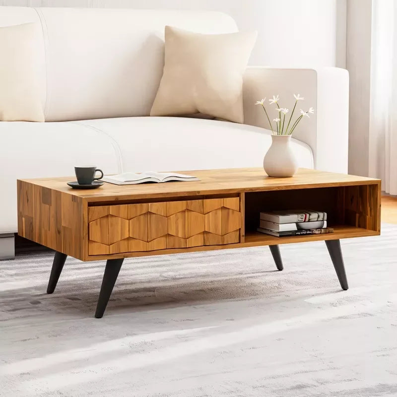 Stylish Wood Coffee Table – Modern Living Room Centerpiece