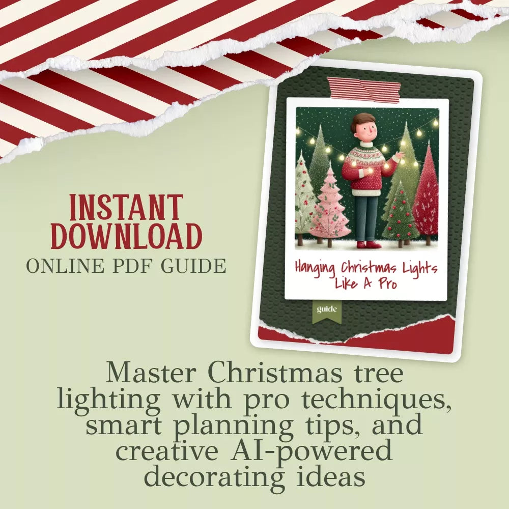 Hanging Christmas Lights Like a Pro | Printable Holiday Decorating Guide | Christmas Tree Lights Checklist | Festive Home Decor eBook | Digital Download - DSARD