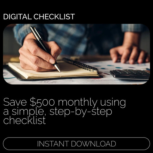 $500 Savings Action Plan | Checklist to Learn How to Save 500 a Month | Simple Monthly Money Reset