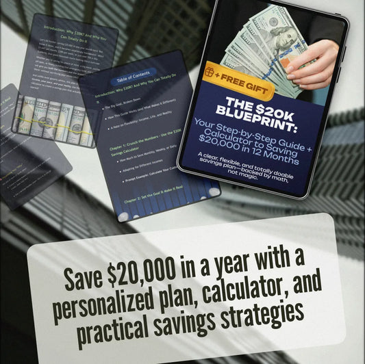 The $20K Blueprint: Your Step-by-Step Guide + Calculator to Saving $20,000 in 12 Months | How to Save $20000 in a Year Calculator
