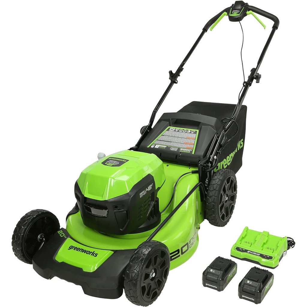 DSARD Efficient & Eco-Friendly Cordless Lawn Mower with LED Headlights, Dual Batteries & Rapid Charger