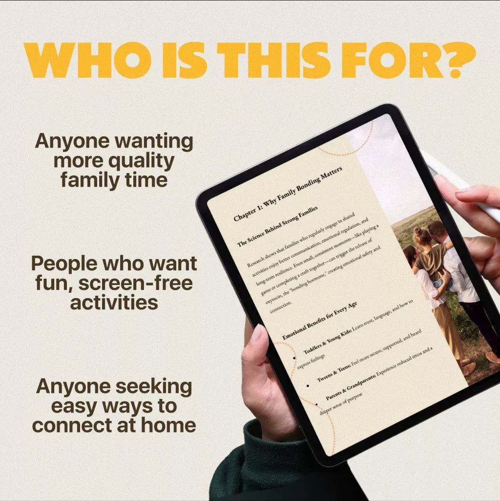 Stronger Together: Family Bonding Pack | Digital Family Activities Guide for Kids & Parents | Printable At-Home & Outdoor Connection Activities | Family Time Checklist & eBook