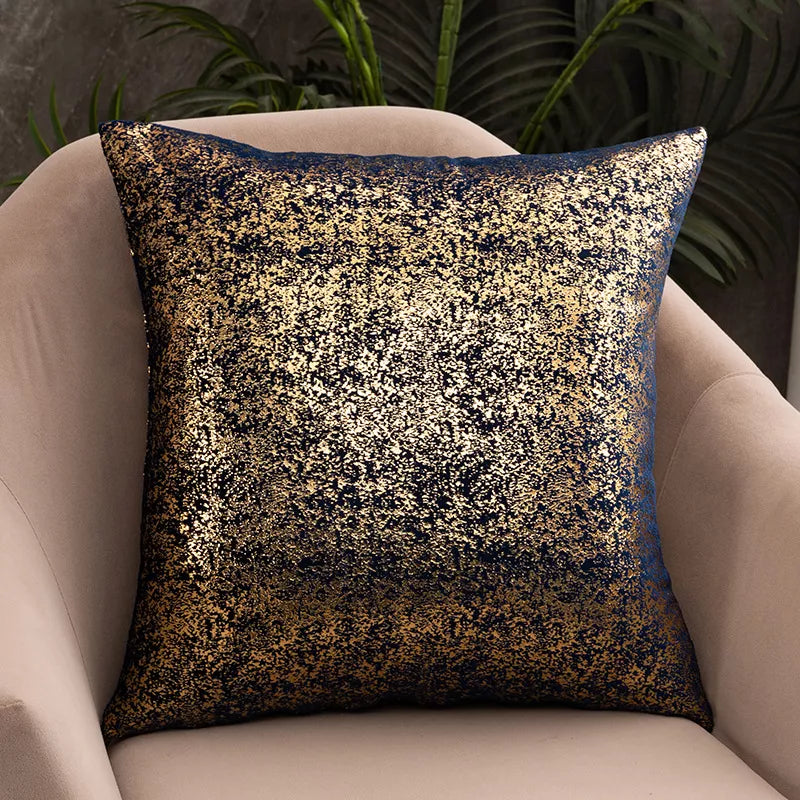 Luxury Golden Velvet Cushion Cover 18x18in Decorative Throw Pillow Case