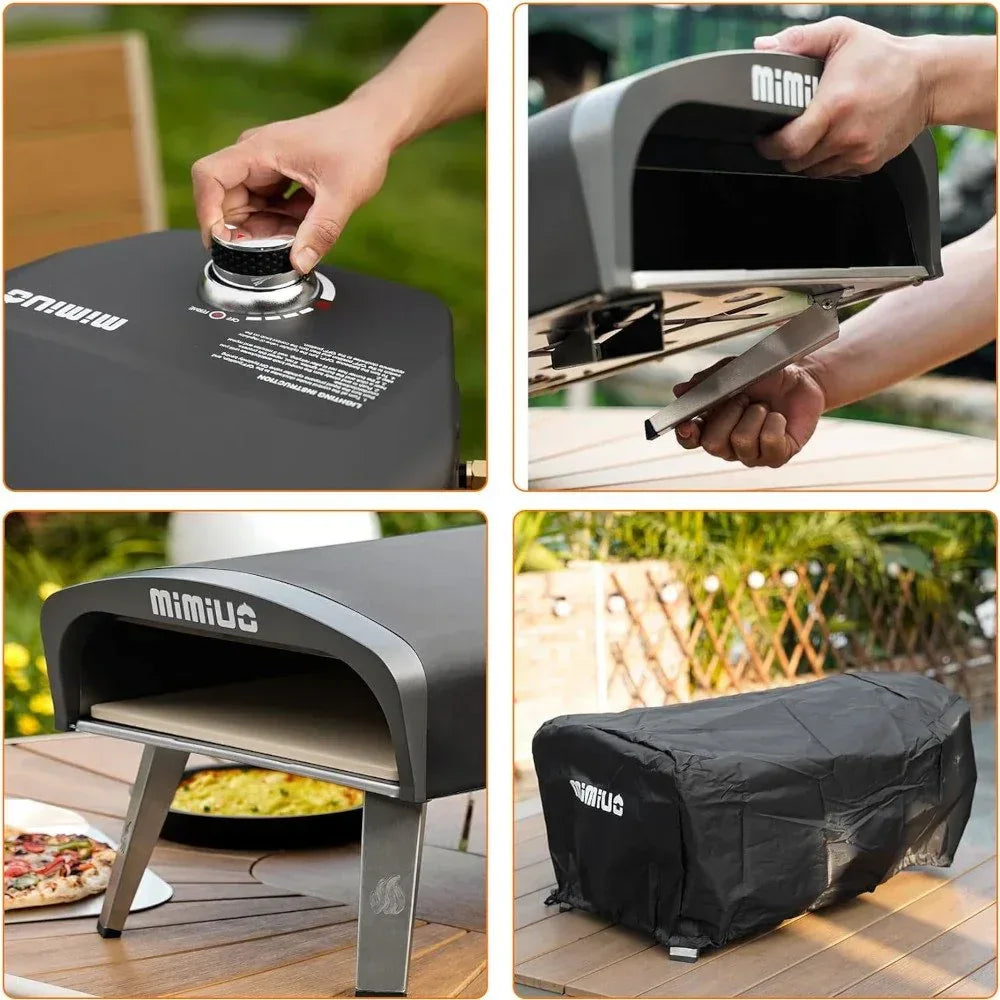 DSARD Portable Propane Gas Pizza Oven with Stone & Peel – Outdoor Cooking Perfection - DSARD